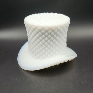 Vintage Westmoreland White Milk Glass Top Hat Toothpick / Cigarette Holder
